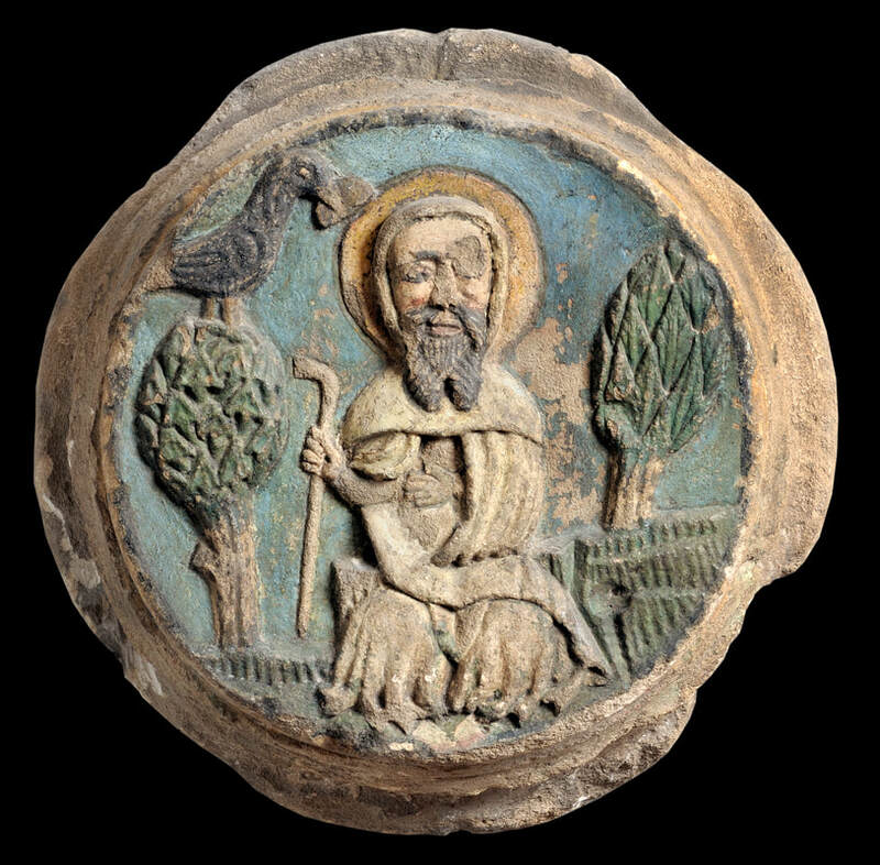 Zárókő Szent Pál ábrázolásával. 15. század eleje